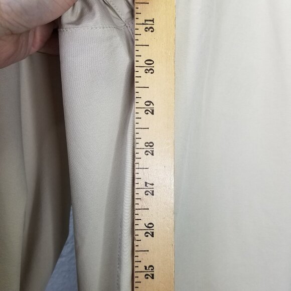 Eddie Bauer Travex Trek Pants Women 6 Beige Roll Up Tabs Lightweight Convertible - Picture 16 of 16